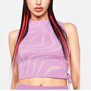 Another Girl Tie Side Knit Top